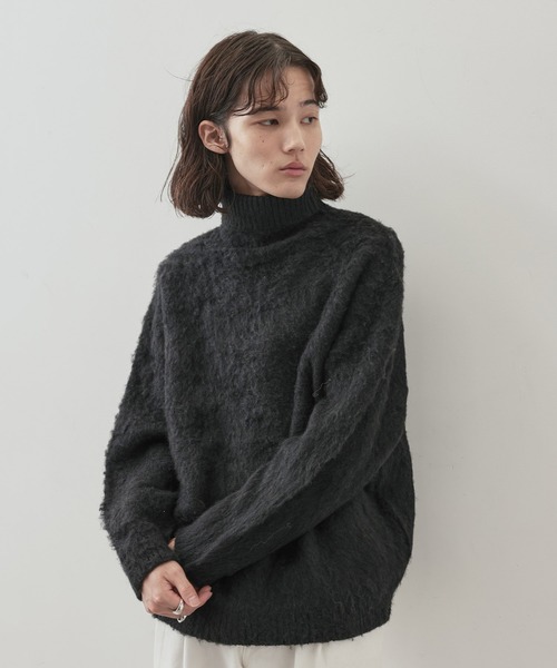 JUNRED（ジュンレッド）の「モヘアライクタートルネックニットプルオーバー（ニット/セーター・メンズ・グリーン/ブラック/ホワイト・L/M/S）」の7枚目の写真