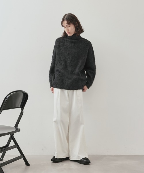 JUNRED（ジュンレッド）の「モヘアライクタートルネックニットプルオーバー（ニット/セーター・メンズ・グリーン/ブラック/ホワイト・L/M/S）」の14枚目の写真