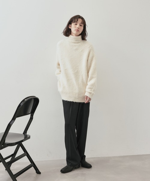 JUNRED（ジュンレッド）の「モヘアライクタートルネックニットプルオーバー（ニット/セーター・メンズ・グリーン/ブラック/ホワイト・L/M/S）」の12枚目の写真