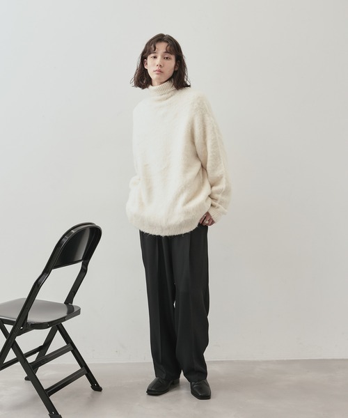 JUNRED（ジュンレッド）の「モヘアライクタートルネックニットプルオーバー（ニット/セーター・メンズ・グリーン/ブラック/ホワイト・L/M/S）」の8枚目の写真