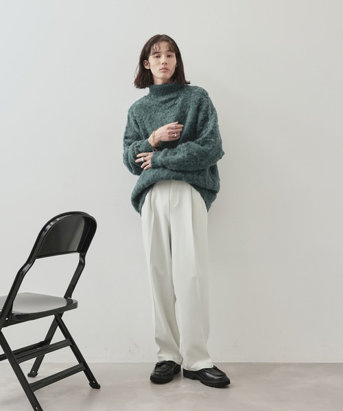 JUNRED（ジュンレッド）の「モヘアライクタートルネックニットプルオーバー（ニット/セーター・メンズ・グリーン/ブラック/ホワイト・L/M/S）」の17枚目の写真