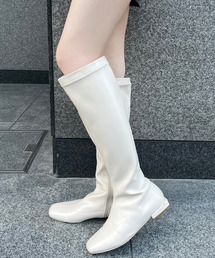 フラットソールロングブーツ