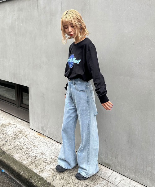 【ZOZO限定】ロックスマイリーロンT(Tシャツ/カットソー)|CIAOPANIC(チャオパニック) 【ZOZO限定】ロックスマイリーロンT(Tシャツ/カットソー)|CIAOPANIC(チャオパニック)