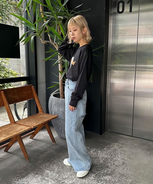 【ZOZO限定】ロックスマイリーロンT(Tシャツ/カットソー)|CIAOPANIC(チャオパニック) 【ZOZO限定】ロックスマイリーロンT(Tシャツ/カットソー)|CIAOPANIC(チャオパニック)