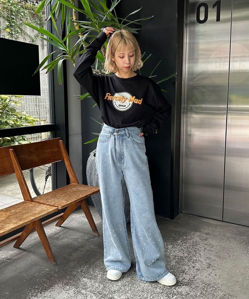 【ZOZO限定】ロックスマイリーロンT(Tシャツ/カットソー)|CIAOPANIC(チャオパニック) 【ZOZO限定】ロックスマイリーロンT(Tシャツ/カットソー)|CIAOPANIC(チャオパニック)