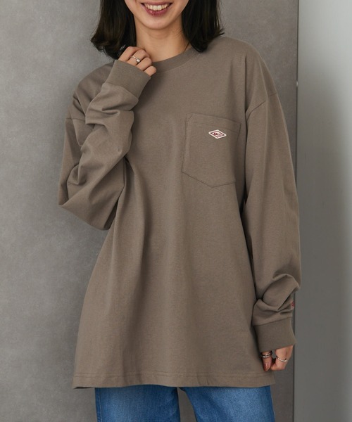 BALL(ボール)の「【BALL】32380 ヘビーウエイト天竺 ワッペン+ポケット付き BIGサイズ長袖Tシャツ(Tシャツ/カットソー・メンズ・ブルー/ブラウン/ブラック/オフホワイト/グレー/オートミール・L/S/LL/M)」の4枚目の写真