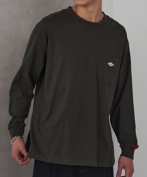 BALL(ボール)の「【BALL】32380 ヘビーウエイト天竺 ワッペン+ポケット付き BIGサイズ長袖Tシャツ(Tシャツ/カットソー・メンズ・ブルー/ブラウン/ブラック/オフホワイト/グレー/オートミール・L/S/LL/M)」の3枚目の写真