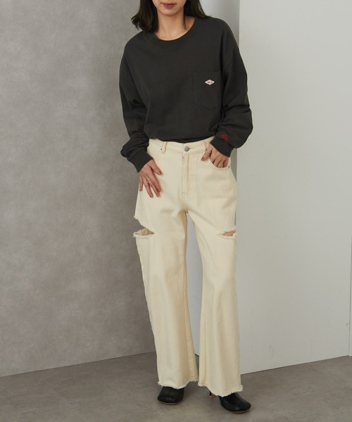 BALL(ボール)の「【BALL】32380 ヘビーウエイト天竺 ワッペン+ポケット付き BIGサイズ長袖Tシャツ(Tシャツ/カットソー・メンズ・ブルー/ブラウン/ブラック/オフホワイト/グレー/オートミール・L/S/LL/M)」の12枚目の写真
