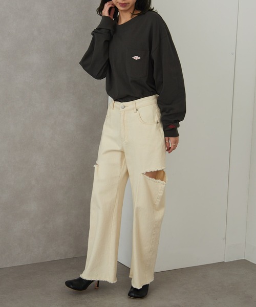 BALL(ボール)の「【BALL】32380 ヘビーウエイト天竺 ワッペン+ポケット付き BIGサイズ長袖Tシャツ(Tシャツ/カットソー・メンズ・ブルー/ブラウン/ブラック/オフホワイト/グレー/オートミール・L/S/LL/M)」の13枚目の写真