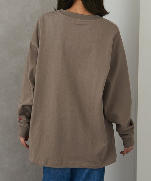 BALL(ボール)の「【BALL】32380 ヘビーウエイト天竺 ワッペン+ポケット付き BIGサイズ長袖Tシャツ(Tシャツ/カットソー・メンズ・ブルー/ブラウン/ブラック/オフホワイト/グレー/オートミール・L/S/LL/M)」の17枚目の写真