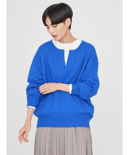 AMERICAN HOLIC（アメリカンホリック）の「バイパチスキッパーニットプルオーバー（ニット/セーター・レディース・ブラック/ブルー/ホワイト系その他4/ブラック系その他4/その他6・M/L）」の8枚目の写真