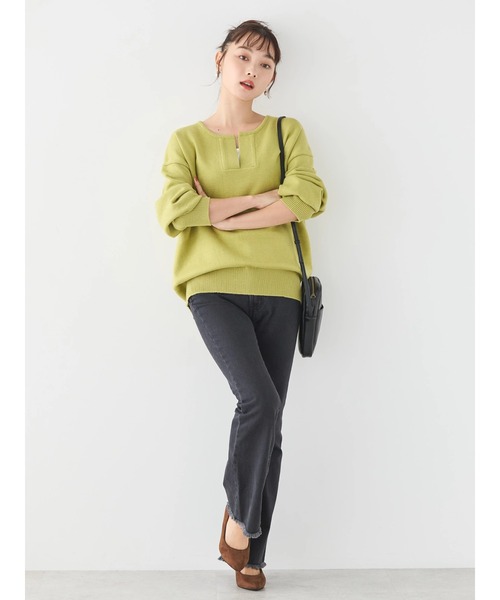 AMERICAN HOLIC（アメリカンホリック）の「バイパチスキッパーニットプルオーバー（ニット/セーター・レディース・ブラック/ブルー/ホワイト系その他4/ブラック系その他4/その他6・M/L）」の16枚目の写真