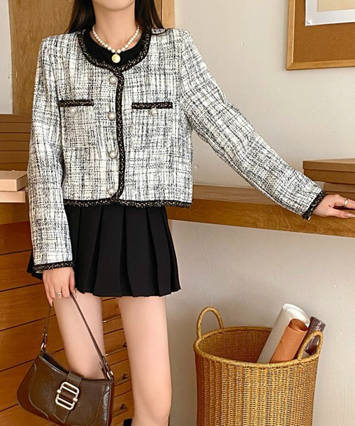セール】ミックス糸ツイードジャケット（その他アウター）｜Sibra
