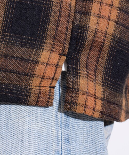 GLOSTER（グロスター）の「【GLOSTER/グロスター】オンブレーチェック オープンカラーシャツ（シャツ/ブラウス・メンズ・ブルー系その他/ベージュ系その他/ブラック系その他・S/M/L）」の8枚目の写真