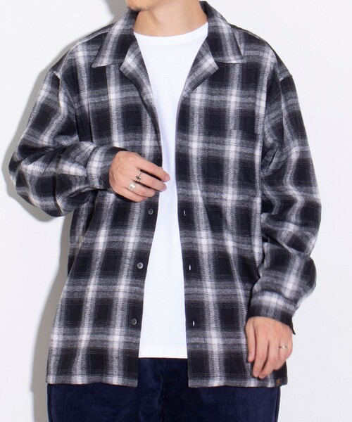 GLOSTER（グロスター）の「【GLOSTER/グロスター】オンブレーチェック オープンカラーシャツ（シャツ/ブラウス・メンズ・ブルー系その他/ベージュ系その他/ブラック系その他・S/M/L）」の15枚目の写真