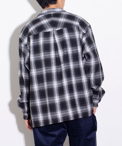 GLOSTER（グロスター）の「【GLOSTER/グロスター】オンブレーチェック オープンカラーシャツ（シャツ/ブラウス・メンズ・ブルー系その他/ベージュ系その他/ブラック系その他・S/M/L）」の16枚目の写真