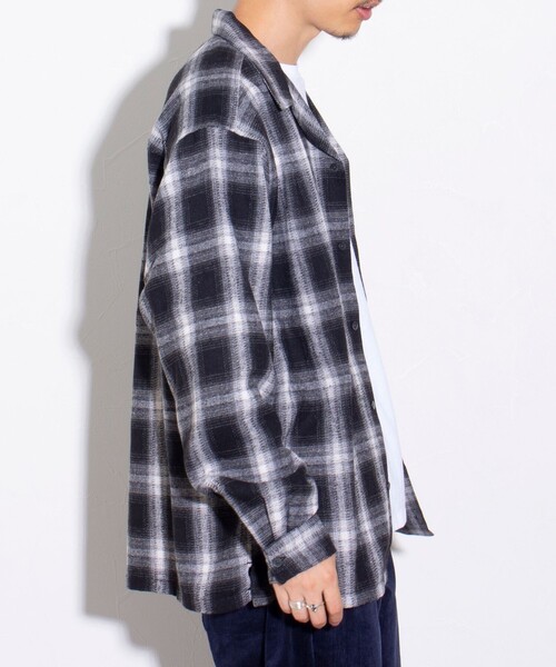 GLOSTER（グロスター）の「【GLOSTER/グロスター】オンブレーチェック オープンカラーシャツ（シャツ/ブラウス・メンズ・ブルー系その他/ベージュ系その他/ブラック系その他・S/M/L）」の17枚目の写真