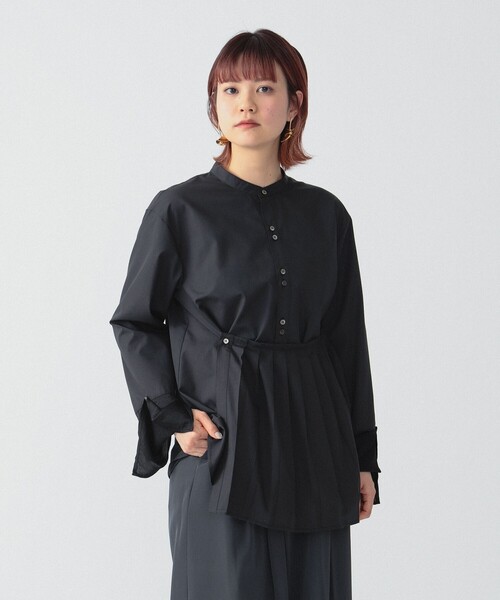 Ray BEAMS（レイビームス）の「RBS / プリーツ ラップ シャツ（シャツ/ブラウス・レディース・ホワイト/ブラック・ONE SIZE）」の10枚目の写真