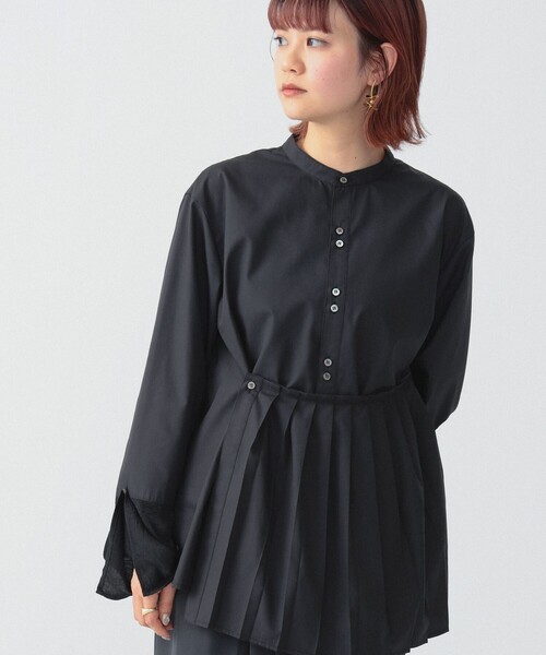 Ray BEAMS（レイビームス）の「RBS / プリーツ ラップ シャツ（シャツ/ブラウス・レディース・ホワイト/ブラック・ONE SIZE）」の12枚目の写真