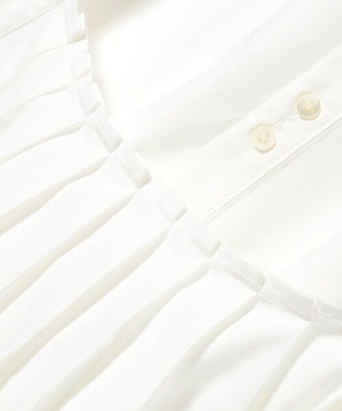 Ray BEAMS（レイビームス）の「RBS / プリーツ ラップ シャツ（シャツ/ブラウス・レディース・ホワイト/ブラック・ONE SIZE）」の19枚目の写真
