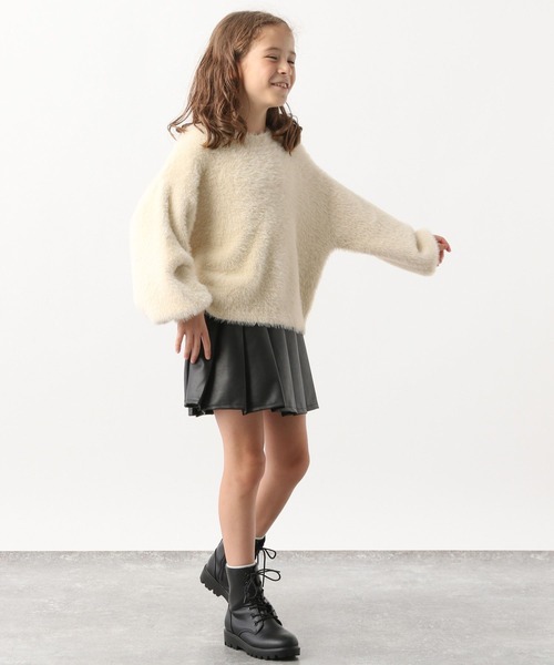 GLOBAL WORK（グローバルワーク）の「シャギーニットプルオーバー/982018（ニット/セーター・キッズ・ブルー/アイボリー・140cm/160cm/120cm/130cm/150cm/100cm/110cm）」の3枚目の写真