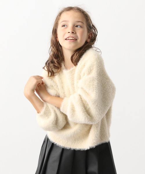 GLOBAL WORK（グローバルワーク）の「シャギーニットプルオーバー/982018（ニット/セーター・キッズ・ブルー/アイボリー・140cm/160cm/120cm/130cm/150cm/100cm/110cm）」の6枚目の写真