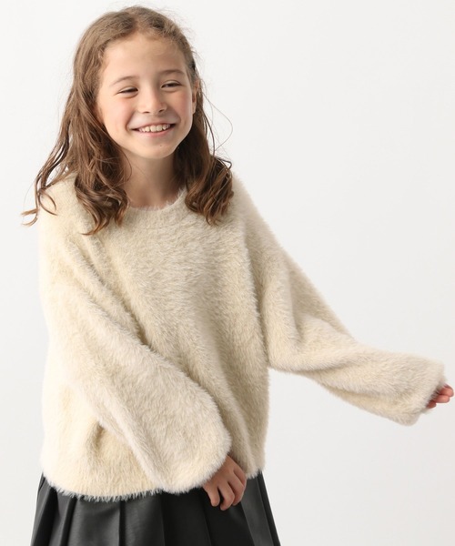 GLOBAL WORK（グローバルワーク）の「シャギーニットプルオーバー/982018（ニット/セーター・キッズ・ブルー/アイボリー・140cm/160cm/120cm/130cm/150cm/100cm/110cm）」の7枚目の写真