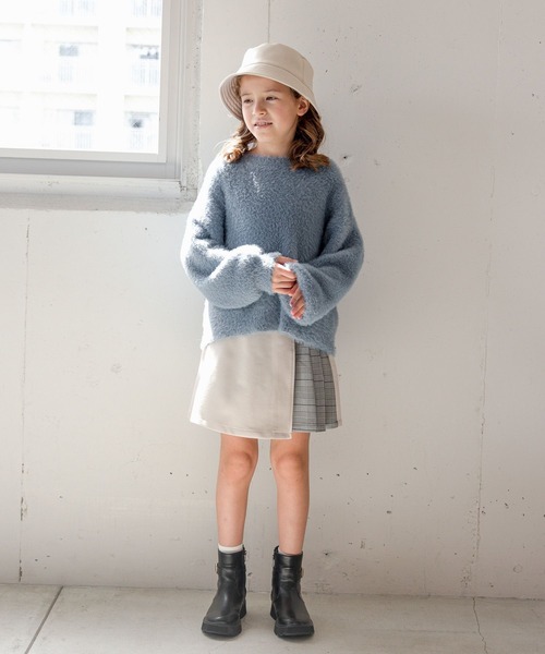 GLOBAL WORK（グローバルワーク）の「シャギーニットプルオーバー/982018（ニット/セーター・キッズ・ブルー/アイボリー・140cm/160cm/120cm/130cm/150cm/100cm/110cm）」の9枚目の写真