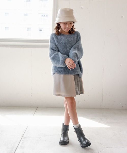 GLOBAL WORK（グローバルワーク）の「シャギーニットプルオーバー/982018（ニット/セーター・キッズ・ブルー/アイボリー・140cm/160cm/120cm/130cm/150cm/100cm/110cm）」の10枚目の写真