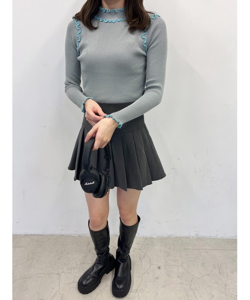 PHILLY(フィリー)の「メロウハイネックニットトップス(ニット/セーター・レディース・ブラック/グレー/ホワイト・FREE)」の15枚目の写真