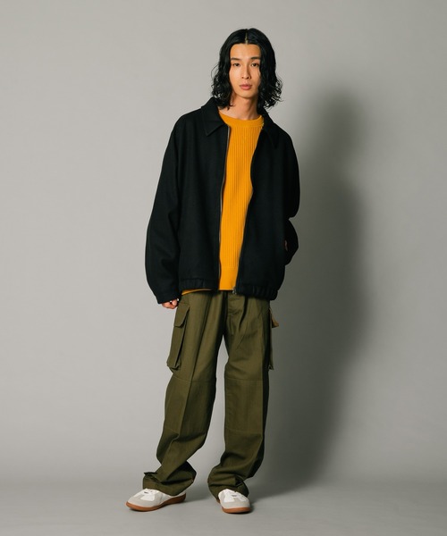 【スペースグラム】 テックウール ドルマンスリーブ オーバーサイズブルゾン ウールライク（ブルゾン）｜UNIIT（ユニット）