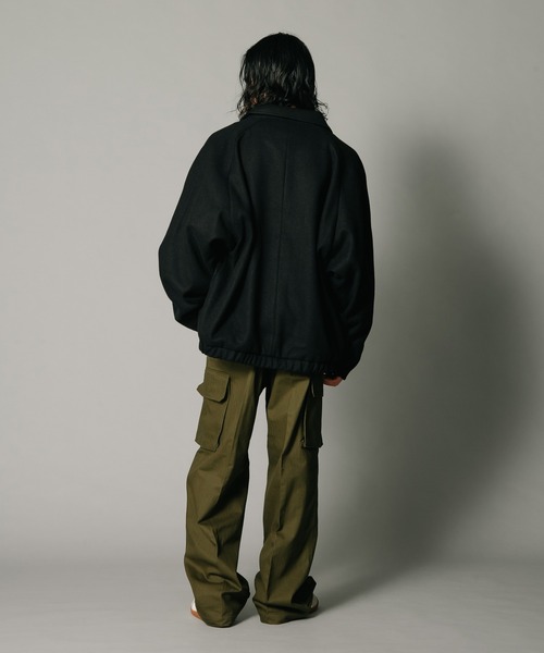 【スペースグラム】 テックウール ドルマンスリーブ オーバーサイズブルゾン ウールライク（ブルゾン）｜UNIIT（ユニット）