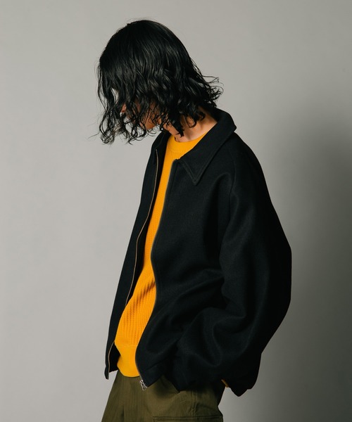 【スペースグラム】 テックウール ドルマンスリーブ オーバーサイズブルゾン ウールライク（ブルゾン）｜UNIIT（ユニット）