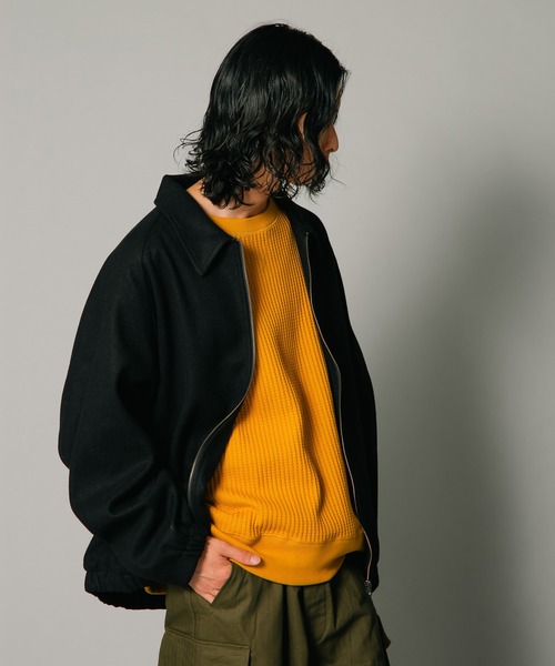 【スペースグラム】 テックウール ドルマンスリーブ オーバーサイズブルゾン ウールライク（ブルゾン）｜UNIIT（ユニット）