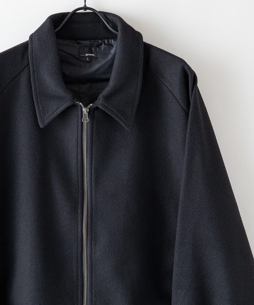 【スペースグラム】 テックウール ドルマンスリーブ オーバーサイズブルゾン ウールライク（ブルゾン）｜UNIIT（ユニット）