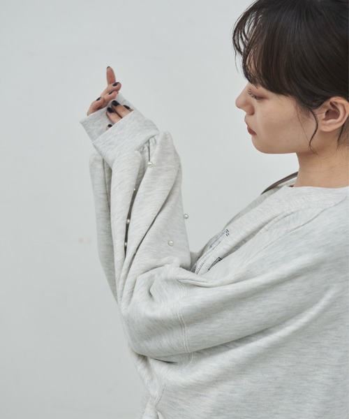 paravion（パラビオン）の「カレッジロゴ袖パールスウェット（スウェット・レディース・ネイビー/グレー・FREE）」の15枚目の写真