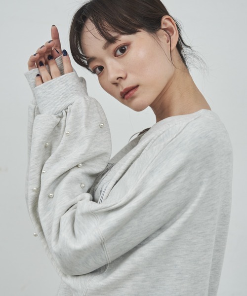 paravion（パラビオン）の「カレッジロゴ袖パールスウェット（スウェット・レディース・ネイビー/グレー・FREE）」の16枚目の写真