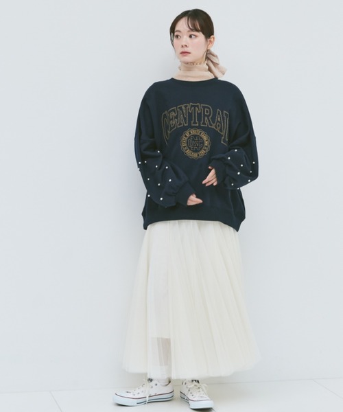 paravion（パラビオン）の「カレッジロゴ袖パールスウェット（スウェット・レディース・ネイビー/グレー・FREE）」の22枚目の写真