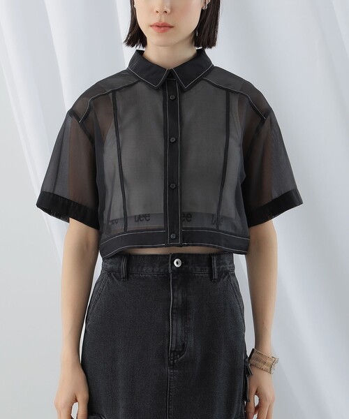 Ray BEAMS（レイビームス）の「Ray BEAMS / 配色ステッチ シアー シャツ（シャツ/ブラウス・レディース・ブラック/ベージュ・ONE SIZE）」の21枚目の写真