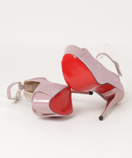 LibertyDoll(リバティードール)の「LiBERTYDOLL /グリッター レッドソール 15cm厚底 アンクルストラップ オープントゥ パンプス(1250)(パンプス・レディース・ブラック/シルバー/ピンク/ゴールド/ピンクゴールド・SS/S/M/L/LL/3L)」の7枚目の写真