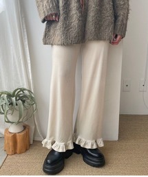 LOWRYS FARM | スソフリルベロアパンツ 971219(その他パンツ)