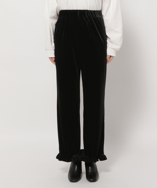 LOWRYS FARM（ローリーズファーム）の「スソフリルベロアパンツ 971219（その他パンツ・レディース・ブラック/ホワイト/ブルー・FREE）」の15枚目の写真