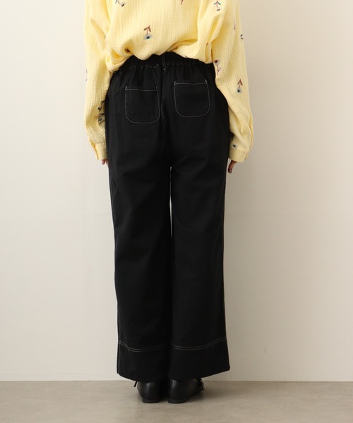 Emago. イマゴ　切り替え　パンツ　新品 EMAGO ﾈｺ釦刺繍ﾊﾟﾝﾂ（その他パンツ）｜Emago（イマゴ）の