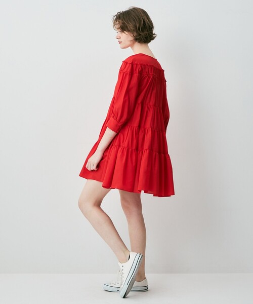 DEICY（デイシー）の「ティアードミニワンピース（ワンピース・レディース・オフホワイト/レッド/ブラック/ピンク・FREE）」の20枚目の写真