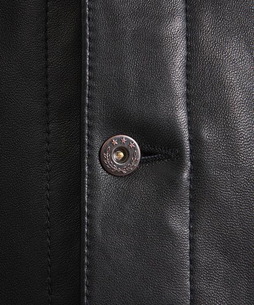 MONKEY TIME(モンキータイム)の「<monkey time> シープ レザー トラッカー ジャケット(ライダースジャケット・メンズ・ブラック・L/S/M)」の21枚目の写真