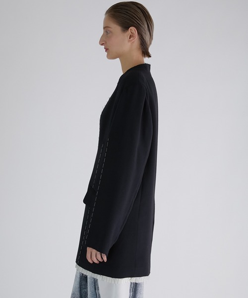 PRANK PROJECT(プランクプロジェクト)の「スーチングカットオフチュニック / Suiting Cut-off Tunic(チュニック・レディース・ネイビー/グレー/ベージュ・FREE)」の4枚目の写真