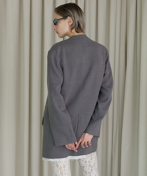 PRANK PROJECT(プランクプロジェクト)の「スーチングカットオフチュニック / Suiting Cut-off Tunic(チュニック・レディース・ネイビー/グレー/ベージュ・FREE)」の8枚目の写真