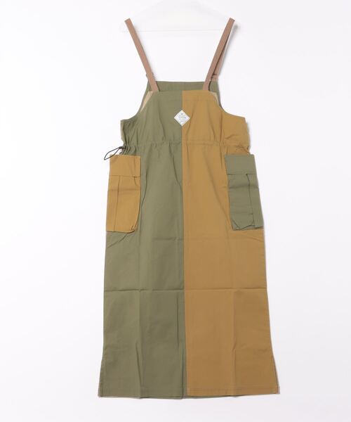 KRIFF MAYER Lady's Collection（クリフメイヤーレディースコレクション）の「カーゴジャンスカ（ジャンパースカート・レディース・カーキ/マスタード/ベージュ/チャコール/カラフル・LARGE/MEDIUM）」の6枚目の写真