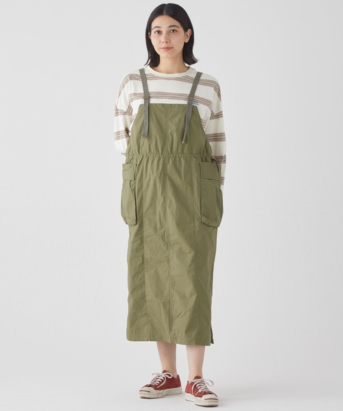 KRIFF MAYER Lady's Collection（クリフメイヤーレディースコレクション）の「カーゴジャンスカ（ジャンパースカート・レディース・カーキ/マスタード/ベージュ/チャコール/カラフル・LARGE/MEDIUM）」の20枚目の写真