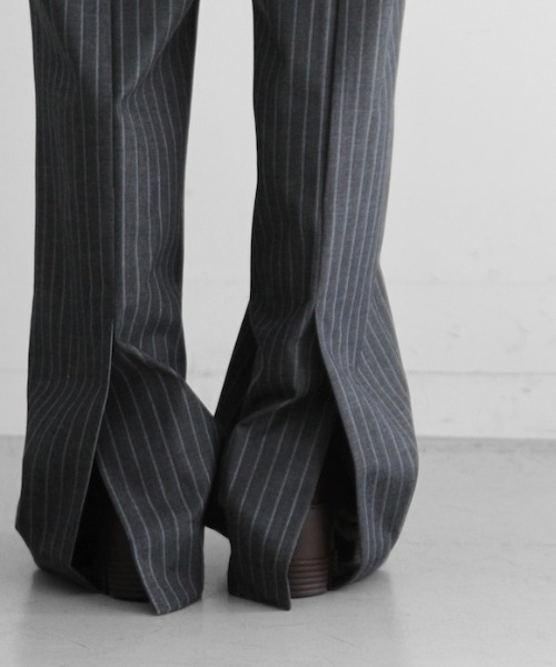 GANNI（ガニー）の「GANNI Stretch Stripe Mid Waist Pants